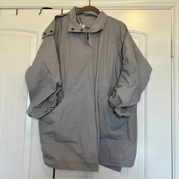 Fabletics GIANA Jacket Light haze Grey Weather Resistant Womens Small S Small - Picture 5 of 10